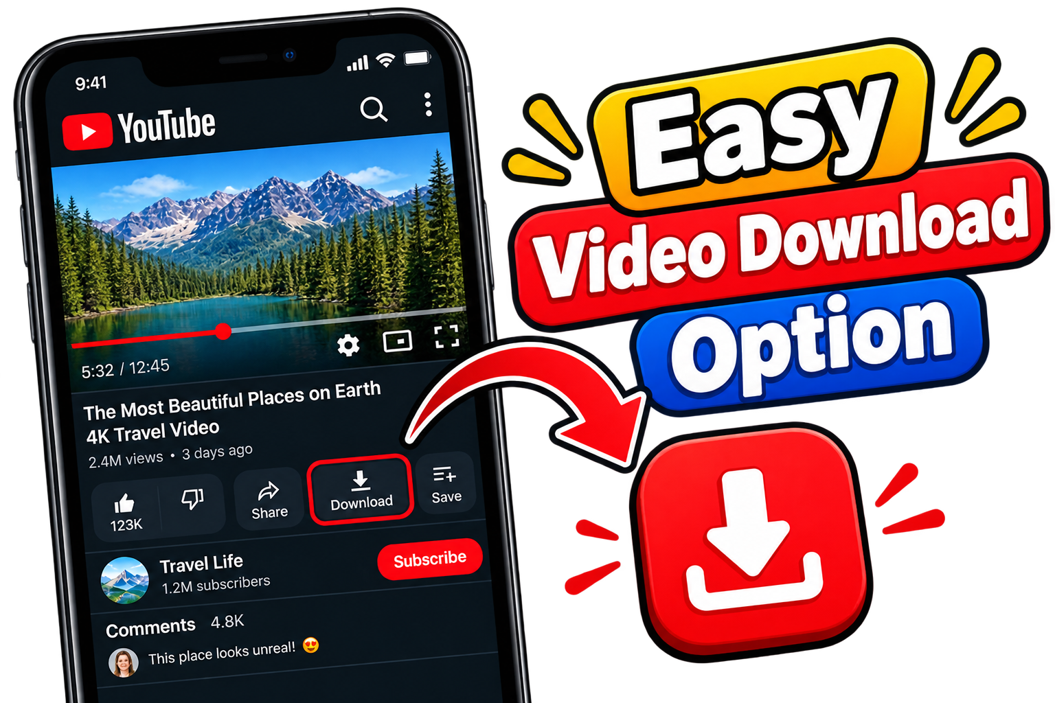 Easy Video Download Option